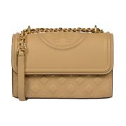 Tory Burch Liten Omvandlingsbar Axelväska Beige, Dam