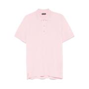 Tom Ford Rosa Broderad Logotyp T-shirt Pink, Herr