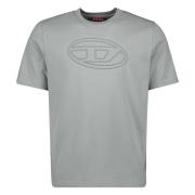 Diesel Grå T-Adjust-Bigoval T-shirt för män Gray, Herr