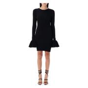 Rotate Birger Christensen Svart Stickad Mini Cut-Out Klänning Black, D...