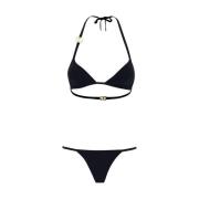 Dolce & Gabbana Monokrom Brasiliansk Stil Bikini Set Black, Dam