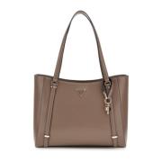 Guess Daryna 2 Fack Satchel Väska Brown, Dam