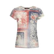 Roberto Cavalli Bandana Patchwork T-shirt Multicolor, Dam