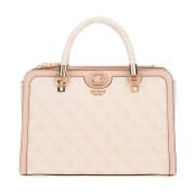 Guess Nolana Liten Axelväska Sand Logo Pink, Dam