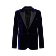 Roberto Cavalli Lyxig Velvet Smokingjacka Blue, Herr