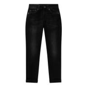 Dondup Svart Monroe Skinny Jeans, Flexibel Denim Black, Herr