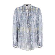 Etro Silk Voile Paisley Print Blouse Multicolor, Dam