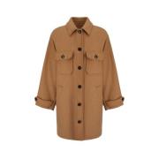 Woolrich Klassisk Jacka med Kontrastknappar Brown, Dam