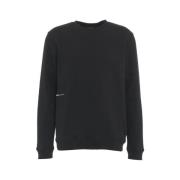 Dondup Svart Ribbad Crewneck Tröja Black, Herr