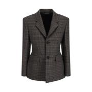 Balenciaga Klassisk Bomull Blazer Jacka Black, Dam