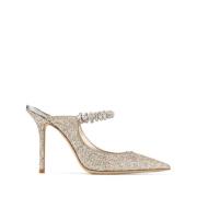 Jimmy Choo Kristallrem Silver Sandaler Gray, Dam