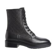 Calvin Klein Svarta Combat Ankelboots Black, Dam