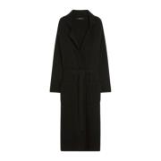 Max Mara Weekend Svart Ullkardigan med Bälte Black, Dam