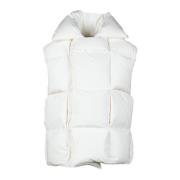 Bottega Veneta Puffer Vest med 100% Polyamid White, Dam