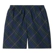 Burberry Blå Equestrian Knight Design Shorts Blue, Herr