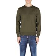 Dsquared2 Broderad logotyp finstickad tröja Green, Herr