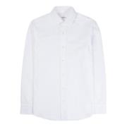 Salvatore Piccolo Handgjord Oxford Skjorta Lätt Bomull White, Herr