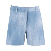 Ermanno Scervino Vintage Denim High Waisted Shorts Blue, Dam