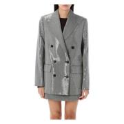 Golden Goose Double-Breasted Boyfriend Jacket Gray, Dam