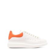 Alexander McQueen Vita Lädersneakers Stiligt Design White, Herr