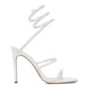 René Caovilla Vita Strass Stilettosandaler White, Dam