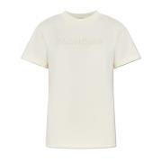 Moncler T-shirt med logotyp Beige, Dam