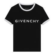 Givenchy Archetype Slim Fit Kortärmad T-shirt i Bomull Black, Dam