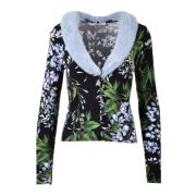 Blumarine Elegant Cardigan med Viskos-Polyester Blandning Multicolor, ...