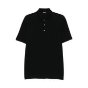 Ermenegildo Zegna Svart Polo-tröja med Bröstficka Black, Herr