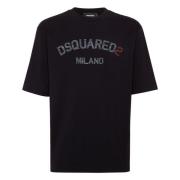 Dsquared2 Svart T-shirt för män Black, Herr