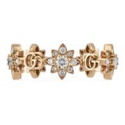 Gucci Flora ring i 18 kt rosa guld och diamanter Yellow, Dam