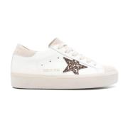 Golden Goose Vita Lädersneakers med Snörning White, Dam