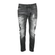 Costume National Modernt Svarta Jeans för Män Black, Herr