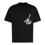 Represent Bomull Crew-neck T-shirt med Baktryck Black, Herr