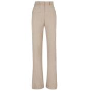 Fendi Ullbyxor med Pinstripes och Flare Beige, Dam