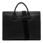 Gianni Chiarini Svart Läder Florence Handväska Black, Herr