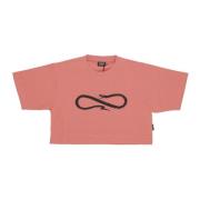 Propaganda Kvinna Logo Croptop Tee Ler Pink, Dam