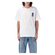 JW Anderson Vit Window Broderad T-shirt White, Herr