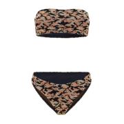 Zimmermann Texturerad Bandeau Baddräkt med Justerbara Band Multicolor,...