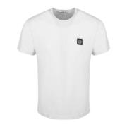 Stone Island Logo Patch Jersey T-Shirt White, Herr