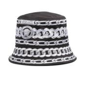 Versace Svart Bomull Flat Skärm Hatt Black, Herr