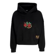 Propaganda Svart Croptop Hoodie med Framficka Black, Dam