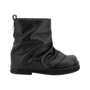 The Attico Robin Läder Ankelboots Blockklack Black, Dam