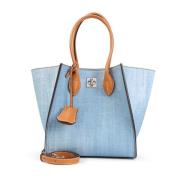 Ermanno Scervino Jeans Shopping Bag Blue, Dam