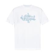 Givenchy Tryckt T-shirt White, Herr