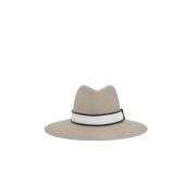 Brunello Cucinelli Stro Fedora med Canvas Band Beige, Dam