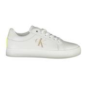 Calvin Klein Sportiga vita sneakers med kontrastdetaljer White, Dam