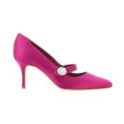 Manolo Blahnik Blank Spänne Mandel Tå Stiletto Pumps Pink, Dam