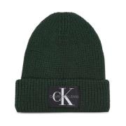 Calvin Klein Jeans Grön Bomull Beanie Mössa Herr Höst/Vinter Green, He...