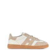 Hogan Platta Beige Mocka Snörskor Beige, Dam